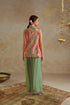 Jade Rose Jacket Set With Draped Skirt And Bustier